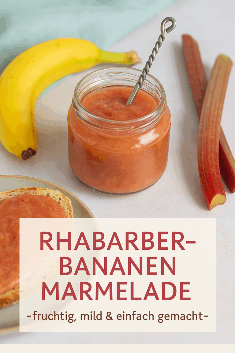 Rhabarber-Bananen-Marmelade – fruchtig, mild & einfach gemacht