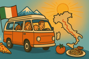 Kristin und Thomas fahren mit dem Camper Richtung Italien